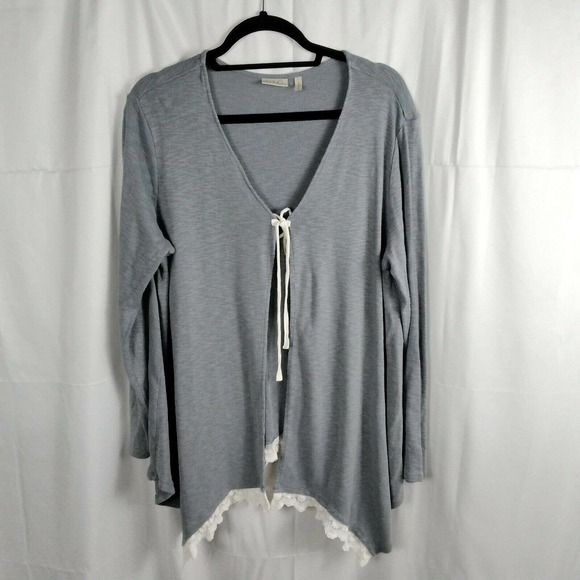 LOGO by Lori Goldstein Sweaters - Lori Goldstein LOGO Gray Open Cardigan L